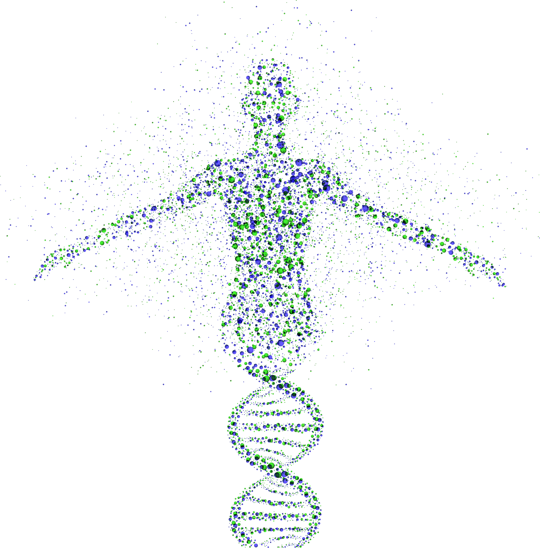 DNA in the shape of a human