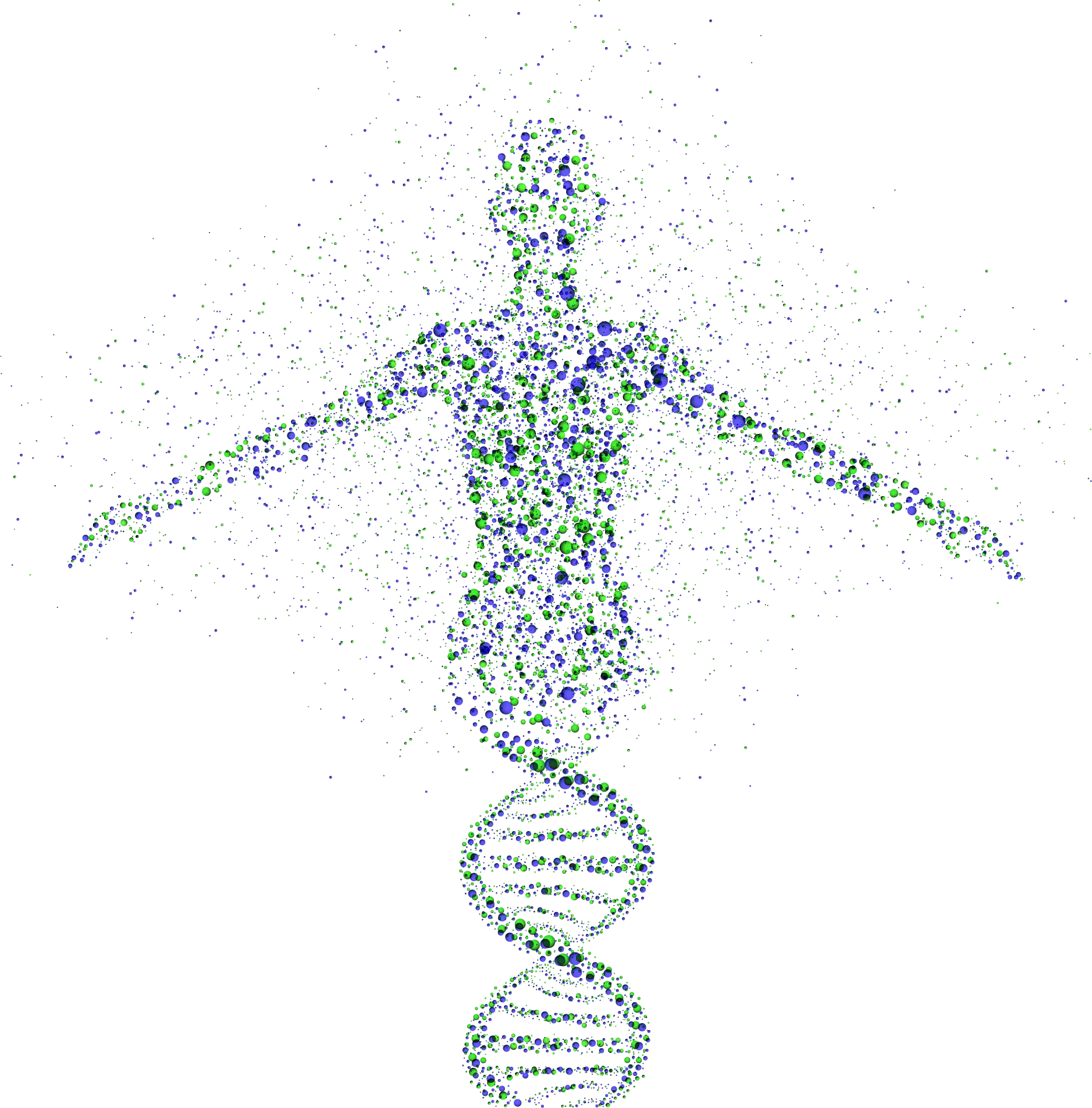 DNA in the shape of a human